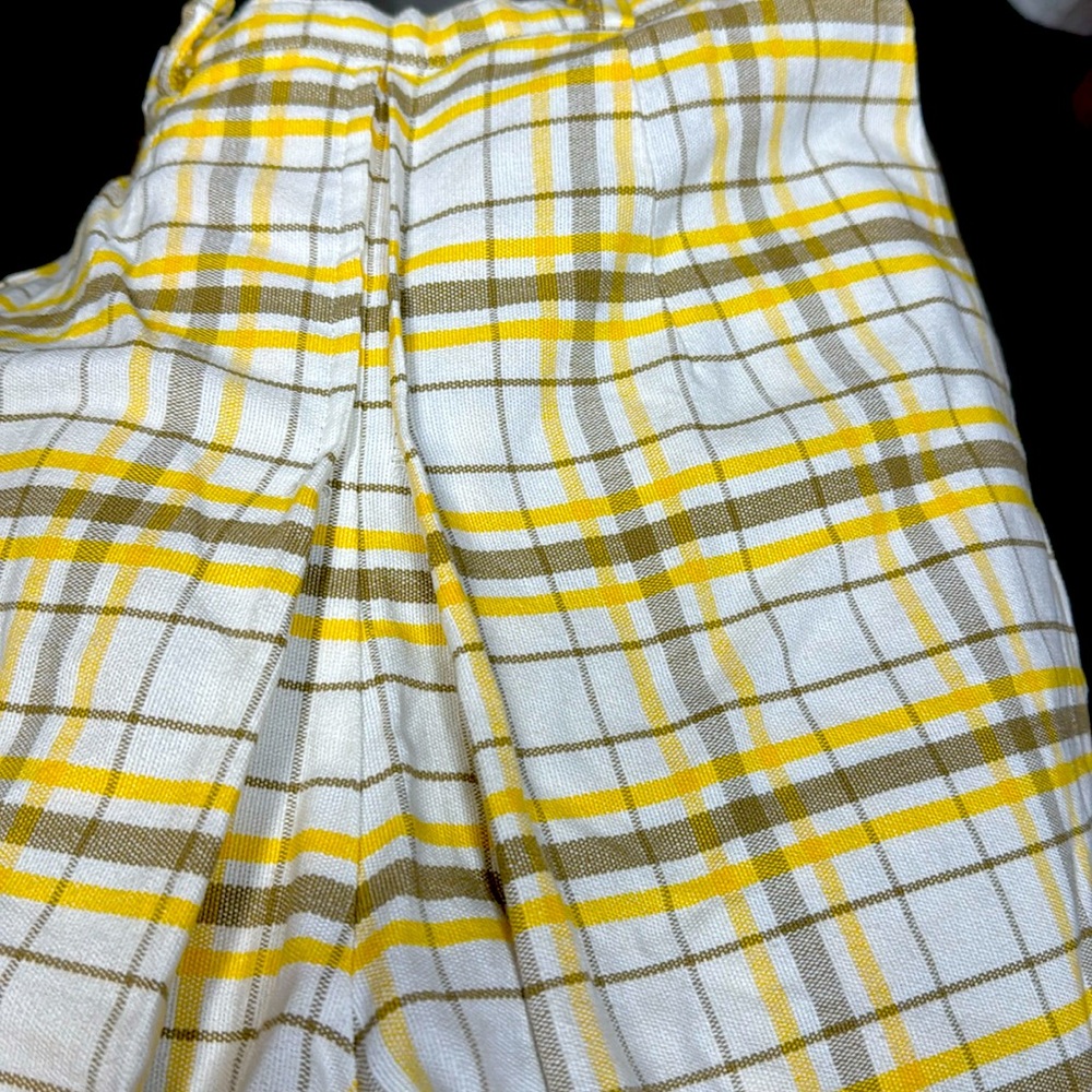 1960s High-waisted Plaid Shorts